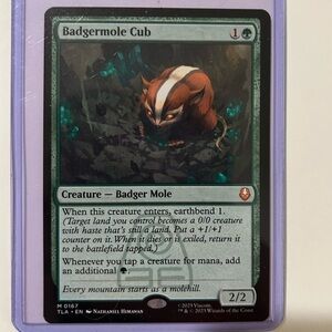 MTG AVATAR Badgermole Cub Magic Card Mythic Rare NEVER PLAYED!
